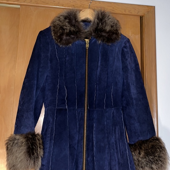 Rajac Leathers 70s blue suede jacket - Picture 4 of 4